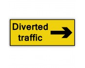 Diverted Traffic Right Plate 1050mm x 450mm